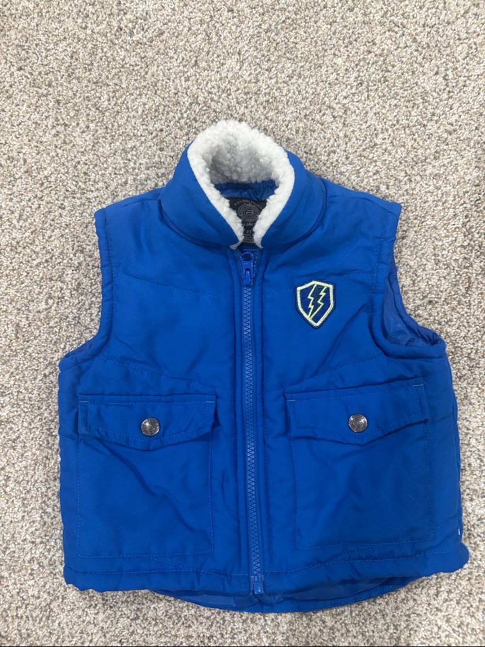 Living the Dream Bright Blue Sherpa-Lined Kids Jacket (2T)